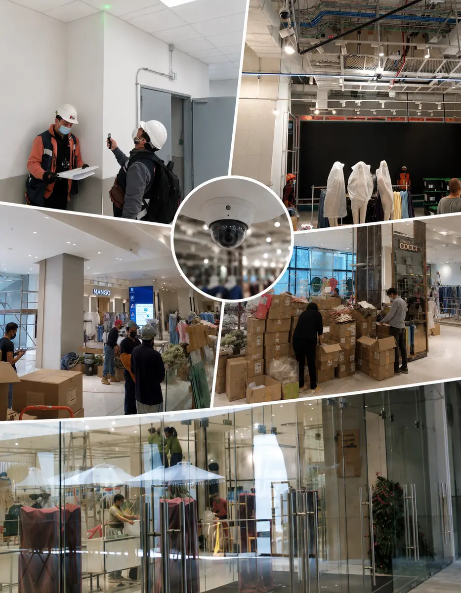 Instalaciones de CCTV y control de acceso en Falabella Parque Arauco