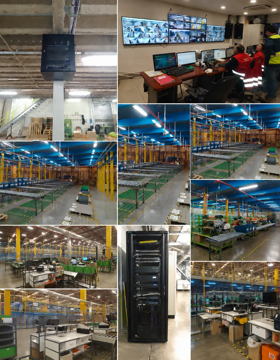 CCTV, redes y sala de monitoreo en centro logístico Falabella